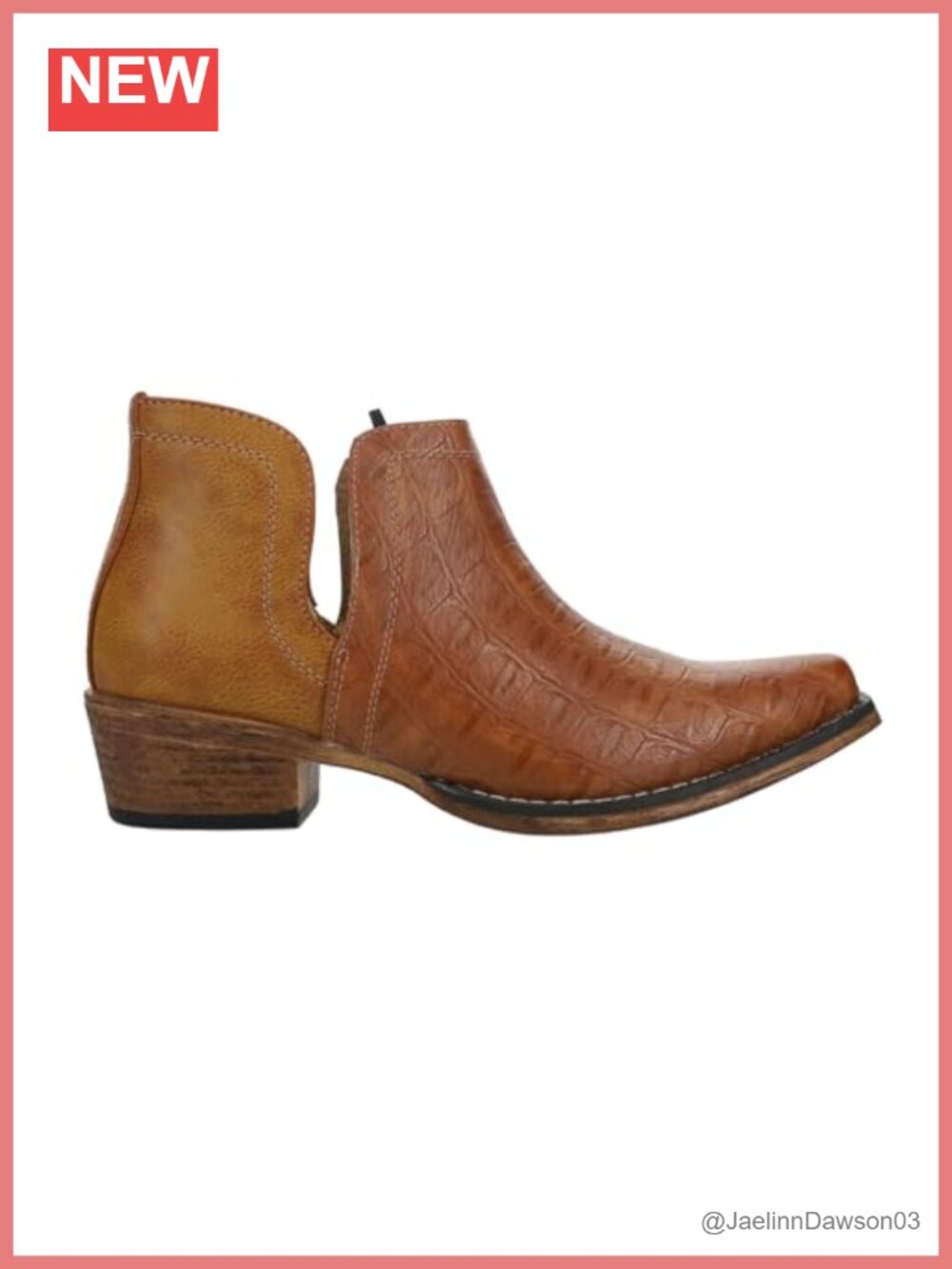 Caiman Faux Leather Snip Toe Ankle Boots Women's Pull-On Comfort